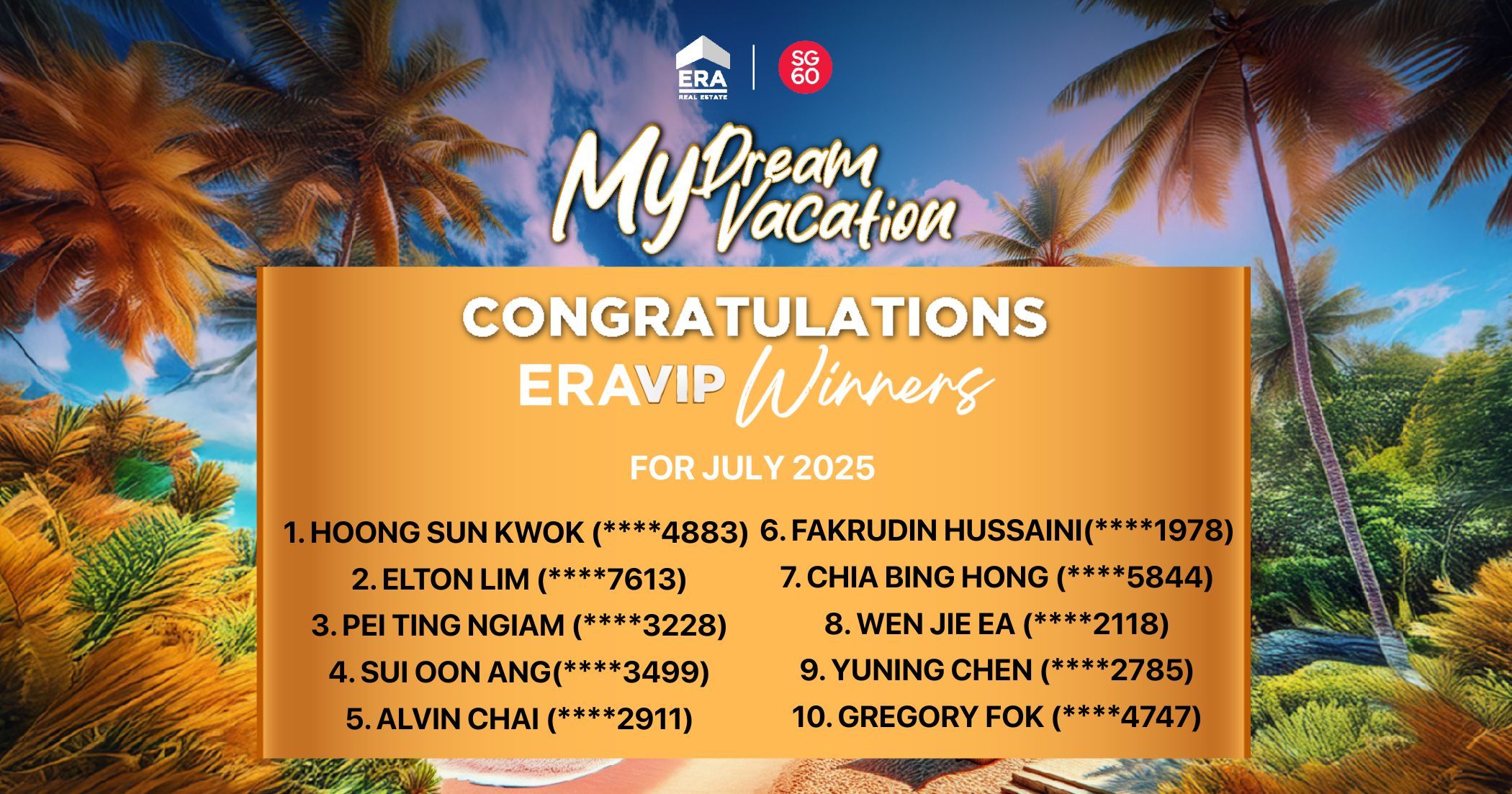 VIP Winner Names Jul 2025